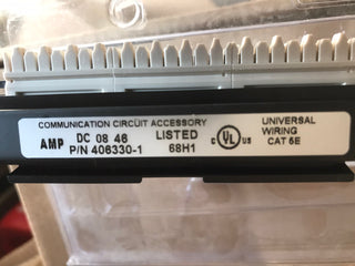 TYCO 24 PORT CAT. 5E SCHWARZ PATCH PANEL 406330-1. Brandneu8