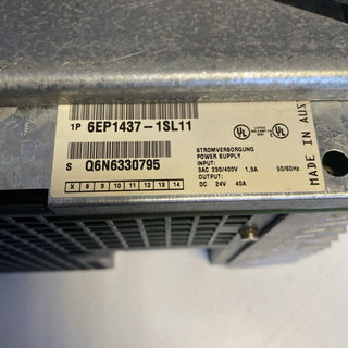 Siemens SITOP Power 40 Netzteil 24V / 40A – 6EP1437-1SL11 – Gebraucht