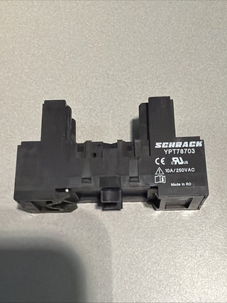 8 x Schrack Technik DIN-Schienenfassung YPT78703 für PT3x Relais, 11-polig, 10A3