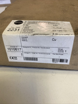 SAMSON Temperaturregler Typ 2231-0025 | Thermostat 50-150°C | Kapillarrohr 3m0