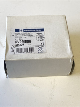 Telemecanique GV2ME06 Motorschutzschalter 1,0 - 1,6A | 034305 |2