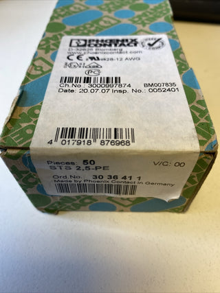 50x Phoenix Contact STS 2,5-PE 3036411 Schutzleiterklemme3