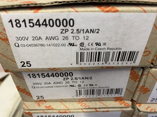 25x Weidmüller Steckverbinder ZP 2.5/1AN/2 (Herstellernummer 1815440000)0