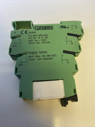 1x Phoenix Contact PLC-BSC- 12DC/21HC Relaissockel 14mm 2967769 High Current GEB2