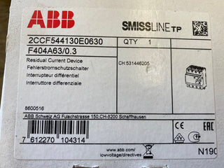 ABB Stotz S&J Fehlerstromschutzschalter F404A63/0.3 (1er)1