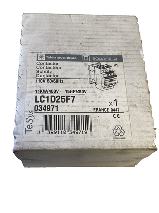 Schneider Electric LC1D25F7 TeSys D Leistungsschütz – 25A, 110V AC – NEU1