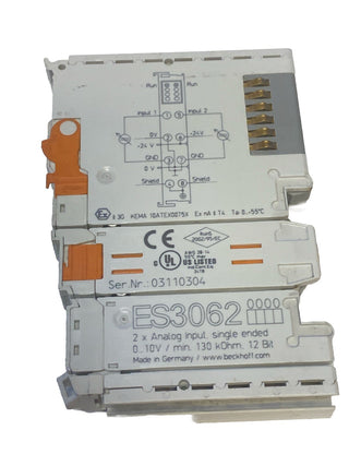 Beckhoff ES3062 | 2-Kanal-Analog-Eingangsklemme 0-10V, 12 Bit, EtherCAT (Gebrauc0