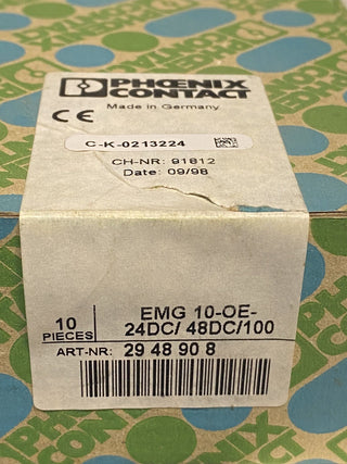 10x Phoenix Contact Halbleiterrelais 2948908 EMG 10-OE-24DC/48DC/100 NEU OVP1