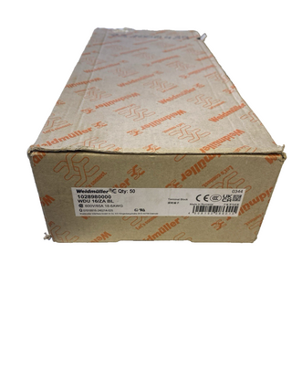 50x Weidmüller Durchgangs-Reihenklemme WDU 16/ZA BL (1028980000) – NEU & OVP