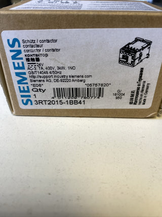 3RT2015-1BB41 - Schütz 3 Schliesser 24V 7A 3kW, Siemens2