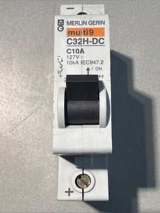 1x Merlin Gerin C32H-DC-C10A Multi 9 DC-Leitungsschutzschalter 10A 2-polig NEU0