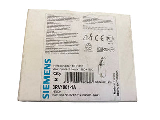 2pcs Siemens Hilfsschalterblock 3RV1901-1A1