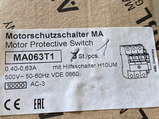 ABL Sursum MA063T1 Motorschutzschalter 0,40–0,63A 500V neu1