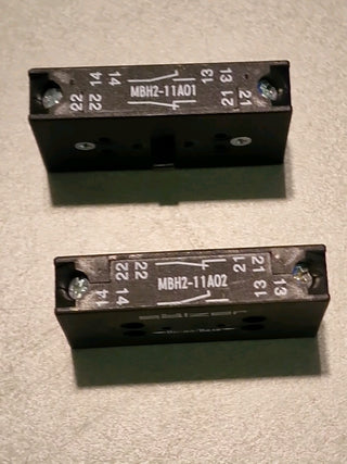 2x Sälzer Hilfskontaktmodul MBH2-11A01 auxiliary contact module MB Zusatzmodul1