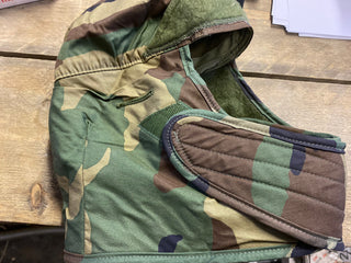 US Military Original Woodland Camo Helm Liner Kälteschutz Gr. 7 NSN 8415-01-099-5