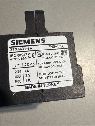 Siemens 3TX4431-2A Hilfsschalterblock (3 Schließer / 1 Öffner) – OVP /4