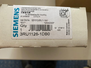 Siemens SIRIUS Überlastrelais 3RU1126-1DB0 | 2,2 - 3,2A | Baugröße S0 | NEU & OV0