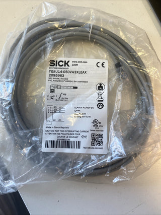 Sick YG8U14-050VA3XLEAX (2095963) Sensor-Aktor-Kabel, Buchse, M8, 4-polig, gewin1