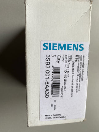 8X Siemens 3SB3001-6AA30 Leuchtmelder gelb1