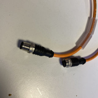 2x M12, Buchse, gerade, 5-polig, M12, Stecker, gerade, 5-polig, Sensor-/3
