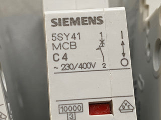 4× Siemens 5SY41 C4 – Leitungsschutzschalter 1‑polig – MCB C‑Charakteristik1