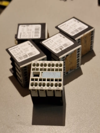 5x Siemens 3RH1911-2FA22 Hilfsschalterblock Federzug 2NO+2NC 4-polig Gebraucht6