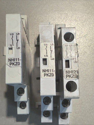 3x Moeller Eaton NHI11-PKZ0 Hilfsschalterblock 072896 geb3