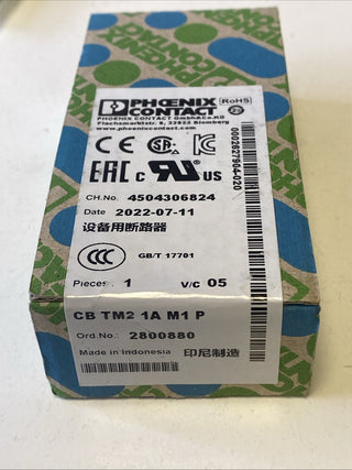 Phoenix Contact 2800880 CB TM2 1A M1 P Schutzschalter thermisch 250 V/AC 1A 1St1