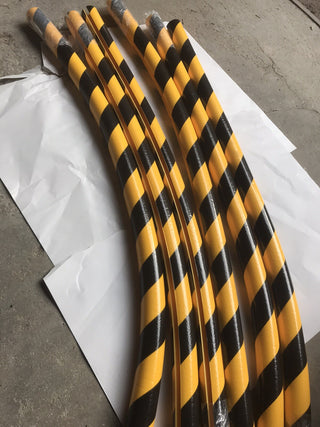 Arbeitsschutz Posten 6x1 Meter Schlagprofilschutz – Halbrund 40/40/8 Neu0