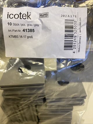 10x Icotek QT 10 Kabeldurchführung Klemm-Ø (max.) 11 mm Elastomer Grau1