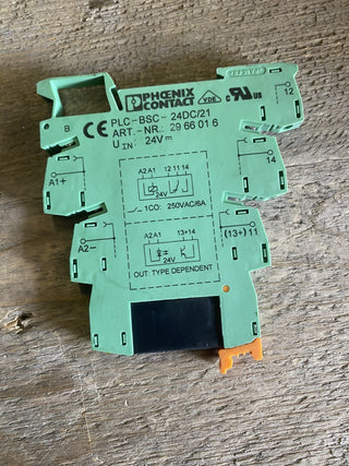 12x Phoenix Contact PLC-BSC-24DC/21 (2966016) | inkl. Kennzeichnung YK 0148-05 |1