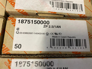 50x Weidmüller Steckverbinder ZP 2.5/1AN 1875150000 Stecker Z-Reihe NEU0