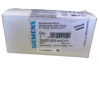 Siemens SIRIUS Schlüsselschalter 3SB3500-4AD11 – NEU & OVP1