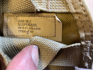 Cordura Nylon War Belt Y-Suspenders Khaki NEW adjustable NSN 8415-01-529-24563