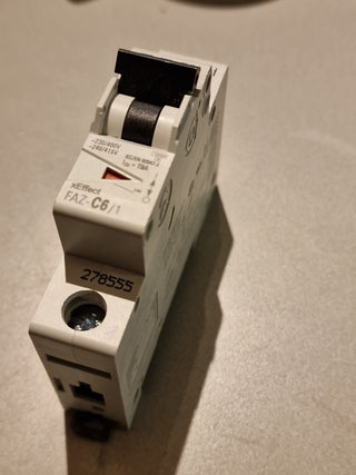 3X Eaton 278555 FAZ-C6/1 Leitungsschutzschalter 6 A 230 V/AC0