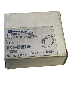Telemecanique RS1-BN010F Schnittstellenmodul Interface Relais 110V AC/DC – NEU2