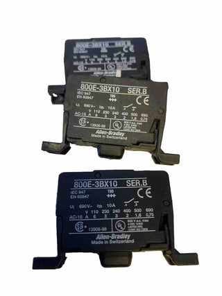 3X Allen-Bradley Kontaktelement 800E-3BX10 contact block NO Serie B0