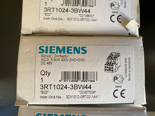 3RT1025-3BW44 SIEMENS SCHUETZ, AC-3, 7,5KW/400V, DC 48V, 3POLIG, BGR. S0...S12, 1