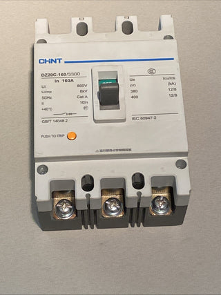 CHNT Plastic Circuit Breaker DZ20C-160/3300 160A 380V6