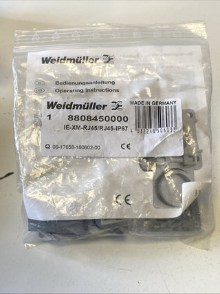 Weidmüller IE-XM-RJ45/RJ45-IP67 Einbauflansch Kupplung 8808450000 NEU & OVP0