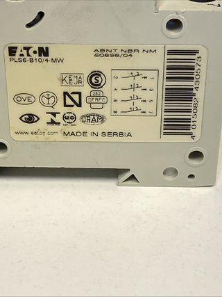 PLS6-B10/4-MW 243057 Y7-243057 EATON ELECTRIC LS-Schalter, 10A, 4p, B-Char4