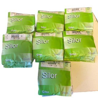 34x Silor Einstärkengläser Vintage Rohgläser ungeschnitten -1.50 -2.25 Neu NOS0