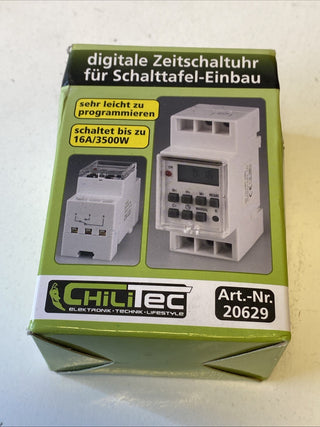 ChiliTec digitale Wochen Zeitschaltuhr für Schalttafel Einbau 230 V max. 3500 W2