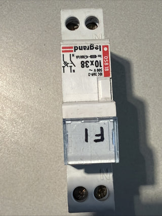 2x Legrand 005818 Zylindersicherungshalter Lexic1P+N 10x38 500V Trenner gebrauch3