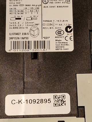 Siemens 3RP1574-1NP30 3RP1 574-1NP30 Time Relay ,1