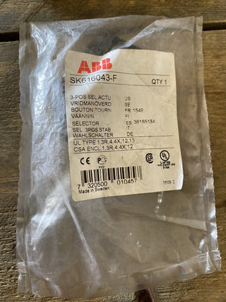 ABB SK616043-F Wahlschalter-Vorsatz | 3 Stellungen Rastend | NEU & OVP0