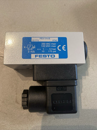 Festo PEV-1/4-B Druckschalter 10773 | 1-12 bar G1/4 | NEU OVP/Sonstige