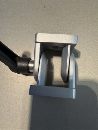 Gelenk 38 - 1,5", mit Kunststoff-Klemmhebel, Nut 8, Zinkdruckguss, alufarbig lac4
