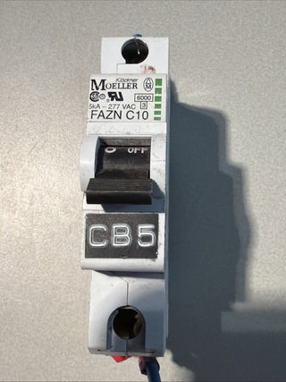 1x Moeller FAZN-C10 Leitungsschutzschalter MCB C10 10A 1-polig 10kA gebraucht0