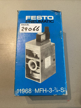 Festo 11968 MFH-3-3/4-S Magnetventil (Tiger-Classic) 3/2-Wege G3/4" – NEU